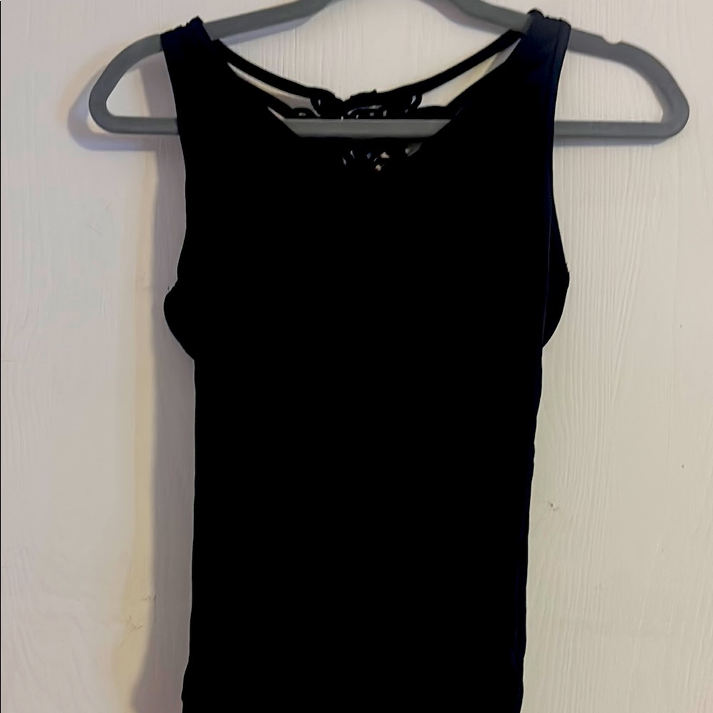 Elegant Black Sleeveless Dance Leotard